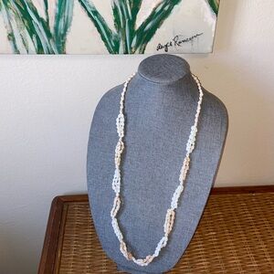 Vintage Long Mini Conch Seashells Necklace 32” inches